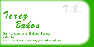 terez bakos business card